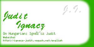 judit ignacz business card